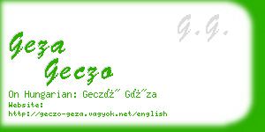 geza geczo business card